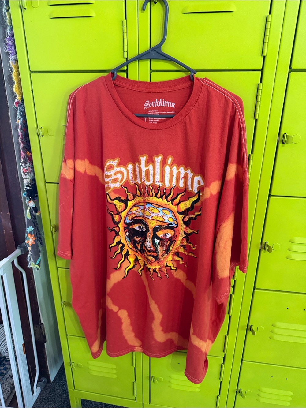 Sublime Tie-Dye Sun Graphic Tee,Orange
